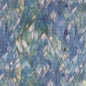 ubrus Ubrus modrozelená vitráž TC25-11 - čtverec 140 x 140 cm