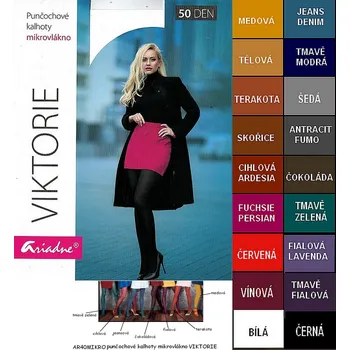 Dámské punčochy Punčochové kalhoty VIKTORIE mikrovlákno 50DEN 182/116 FUMO antracit