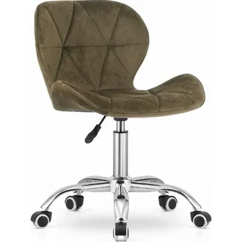 Sametové otočné křeslo Manhattan hnědé