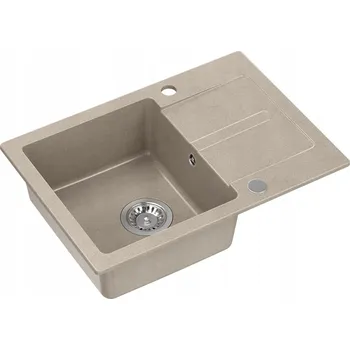 Granitový dřez Jednokomorový granitový dřez Quadron béžový