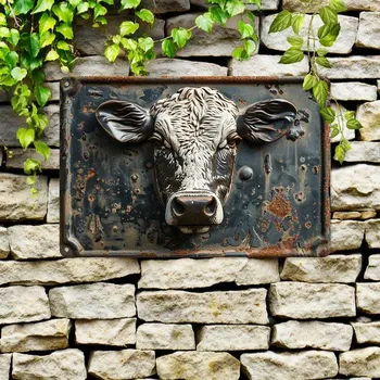 Plechová cedule BAF VINTAGE PLECHOVÁ CEDULE 2D - KRAVIČKA 30X20 cm