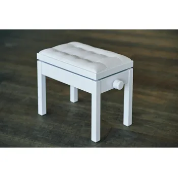 Stolička Sonata bílá, kožený sedák