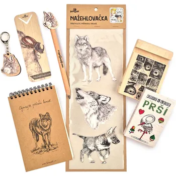 Dárkový potravinový koš Lesní svět Dárkový balíček - Vlk "L"