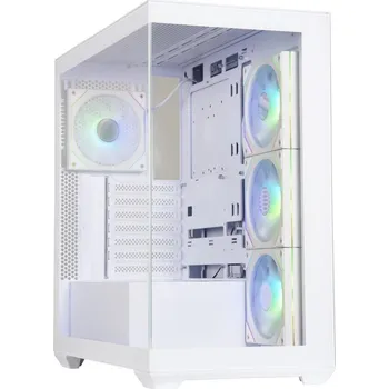 PC skříň BitFenix skříň CETO Cube / 4x 120mm ARGB fan / 2x USB 3.0 / USB-C / tvrzené sklo / bílá
