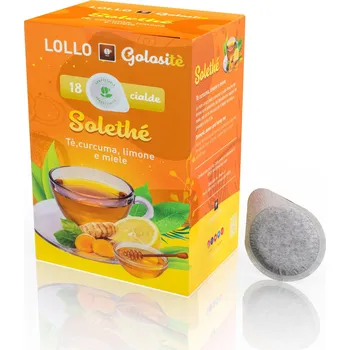 Lollo Caffé Rozpustný nápoj Čaj Solethè Kurkuma Citron a med E.S.E. pody Lollo Caffe 18ks