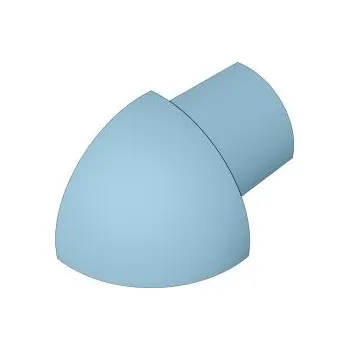 Stavební profil ACARA PRAHA s.r.o. SP15 vnější růžek k ukončovací liště C, PVC pastelově modrá, 7 mm, 6 ks