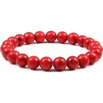 Náramek MINO Red - Minerální náramek „Červený tyrkys“ – 8 mm