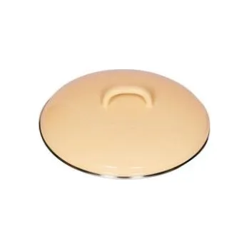 Poklice Smaltovaná poklice - 20 cm - žlutá