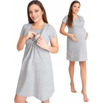 Dámská noční košile Košile pro kojící Przyszła Mama XXL šedá