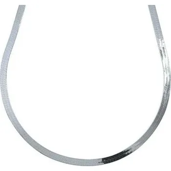 Řetízek Stříbrný řetízek plochý hádek délka řetízku 38cm