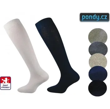 Pánské ponožky Podkolenky hladké pánské elastik R57 42-44 Tmavě šedá