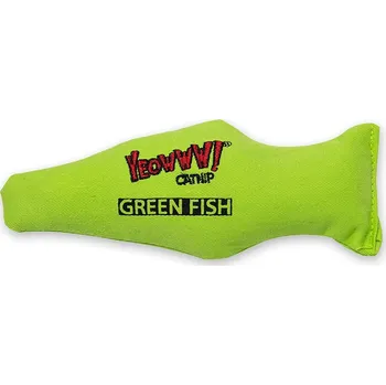 Hračka pro kočku Hračka kočka yeowww Green fish