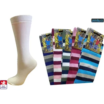 DOPRODEJ Podkolenky dětské ELASTIK R06 30-32 Mix barev pruhy