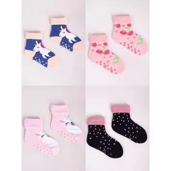 Dětské celofroté ponožky s ABS dívčí SKF0005G 27-30 Mix barev