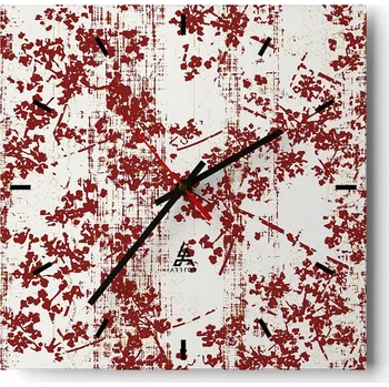 Hodiny Nástěnné hodiny do kuchyně 30x30 Vintage Stylové hodiny na skle Loft Tiché