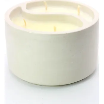 Svíčka Sójová svíčka duo – 2 vůně, krémová nádoba z гипсовой смеси, ruční výroba, dárek