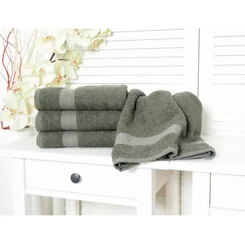 Sada koupelnových doplňků B.E.S. - Petrovice, s.r.o. Ručník froté 50x90 Adria - Olivová Smokey (18-0516)