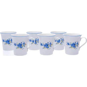 Český porcelán, a.s., Dubí Sada hrnků Ema, 340 ml, pomněnky, 6 ks, Český porcelán