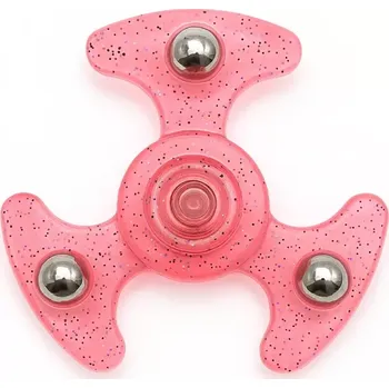 Gadget Fidget Spinner, Ufo Glitter, průhledný růžový