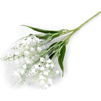 umělá květina Umělá kytice konvalinka - bílá