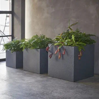 Květináč Elkoplast KUBE 50 x 50 x 50 cm cementová šedá