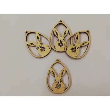 Vánoční dekorace Dřevěný výřez vajíčko ozdoba vel.2 č.4