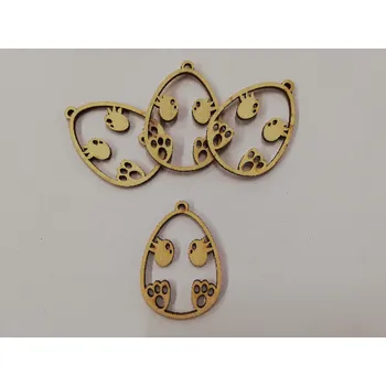 Vánoční dekorace Dřevěný výřez vajíčko ozdoba vel.2 č.15