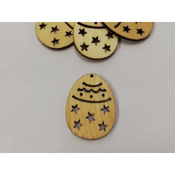 Vánoční dekorace Dřevěný výřez vajíčko ozdoba vel.1 č.9
