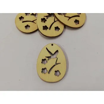 Vánoční dekorace Dřevěný výřez vajíčko ozdoba vel.1 č.1