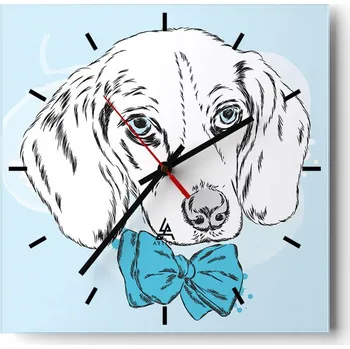 Hodiny Nástěnné hodiny do kuchyně 30x30 Abstrakce Stylové hodiny na skle Loft Tiché