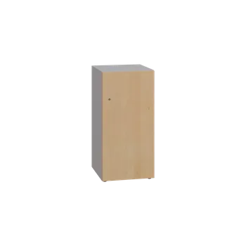 Šatní skříň DOMINIT 21 úložná skříň 1-boxová, 917x450x400 mm, korpus šedý, dvířka javor horský