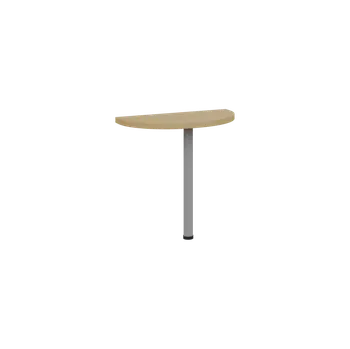 Stolová podnož MHJD - 80 přístavba jednací, kovová podnož stříbrná, síla desky 36 mm, široká 800 mm, javor horský