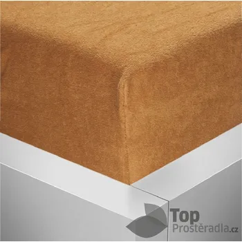Prostěradlo Froté prostěradlo 140x200 Premium - Karamelová