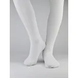 Punčochové bavlněné kalhoty hladké RB001 128-134 Bílá