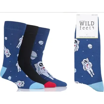 Dámské ponožky cenová akce WILD FEET design vzorované ponožky ASTRONAUT 39-46 Mix barev