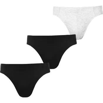 Sada pánského spodního prádla pánské slipy SLAZENGER - 3 pack - BLACK/BLACK/GREY - 2XL (Slazenger 3 Pack Briefs Mens)