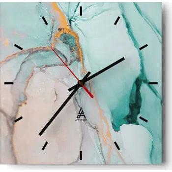 Hodiny Nástěnné hodiny do kuchyně 30x30 Abstrakce Stylové hodiny na skle Loft Tiché