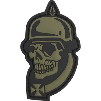 Nášivka 101. INC Nášivka Lebka helma Německo WWI 3D PVC suchý zip