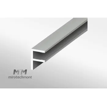 Stavební profil Hliníkový F profil 25x15x1,5 mezera 10,2mm délka: 1500mm