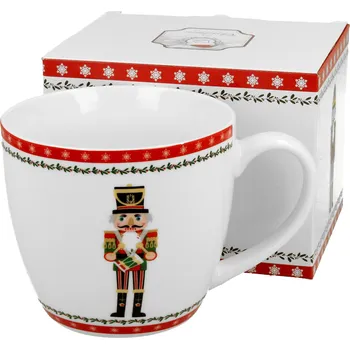 DUO Gifts DG - Porcelánový vánoční hrnek Louskáček v dárkové krabičce - 460 ml