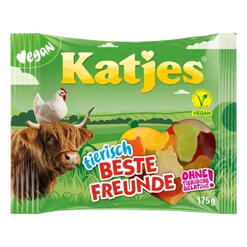 Bonbon Katjes gumové bonbony s ovocnými příchutěmi ve tvaru zvířátek 175 g