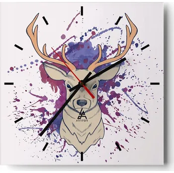 Hodiny Nástěnné hodiny do kuchyně 30x30 Abstrakce Stylové hodiny na skle Loft Tiché