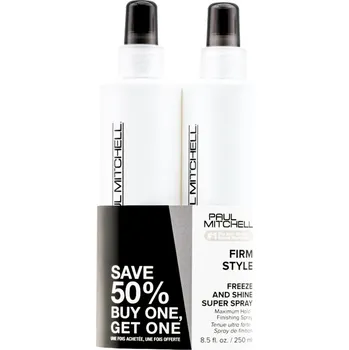 Stylingový přípravek Sada fixačního spreje s leskem Paul Mitchell Firm Style Freeze and Shine Super Spray - 250 ml - 1+1 zdarma + dárek zdarma