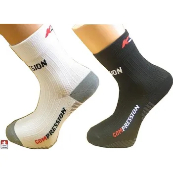 Dámské ponožky Ponožky KS COMPRESS pro CYKLO,BIKE,BĚH funkční 33-35 Černá