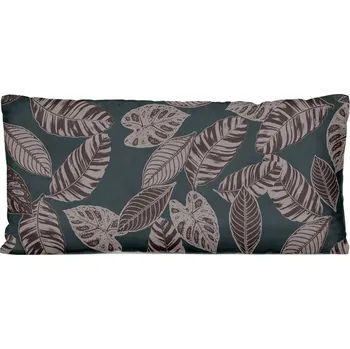 Povlečení Wendre Dekorativní polštář Listy, 30 x 60 cm, hnědá