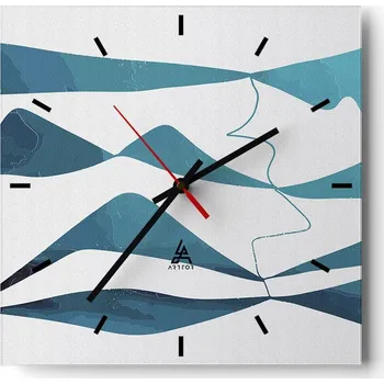 Hodiny Nástěnné hodiny do kuchyně 30x30 Minimalistické Stylové hodiny na skle Loft Tiché