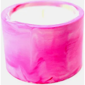 Svíčka Ručně vyráběná vonná svíčka – růžová nádoba z гипсовой штукатурки, přírodní, dárek