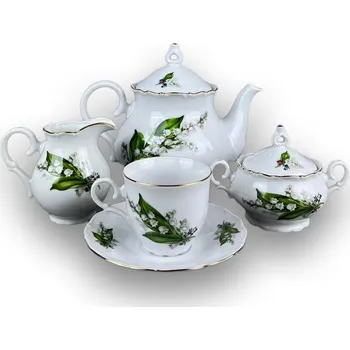 Konvice na čaj Moritz Zdekauer, Čajová souprava Ofelie, konvalinka, pro 6 osob
