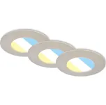 Briloner 7598032 -SADA 3x LED Koupelnové podh. svítidlo LED/4,9W/230V IP44 chrom