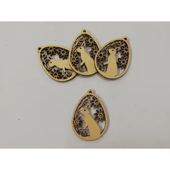 Vánoční dekorace Dřevěný výřez vajíčko ozdoba vel.2 č.30